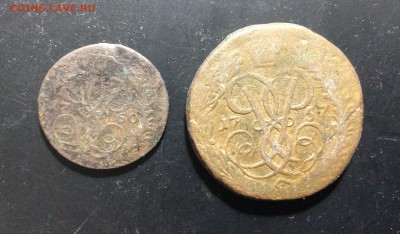 1 копейка 1760 и 2 копейки 1757г - image