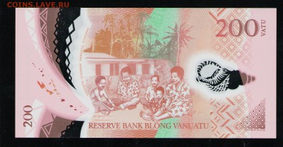 ВАНУАТУ 200 ВАТУ 2014 UNC - 6 001