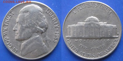 22.Ходячка США 1943-1981г. - 22.31. -США 5 центов 1955 D   171-кл1-6215