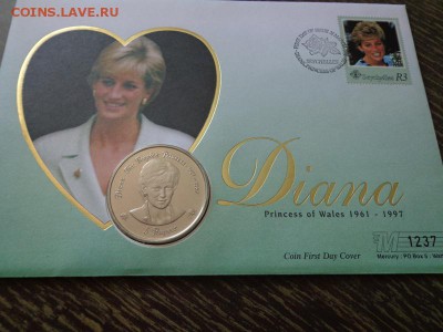 СЕЙШЕЛЬСКИЕ о-ва - 5 рупий ДИАНА конверт до 20.06, 22.00 - Сейшелы 5 рупий 1997 Принцесса Диана конверт_1