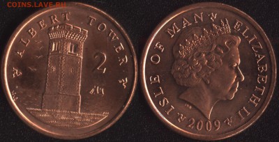 Англия и колонии по ФИКСированной цене - Остров Мэн 2 пенса 2009