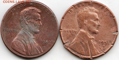 США 1 цент 1951 г. 1982 г. D до 24.00 20.06.17 г. - Scan-170610-0046