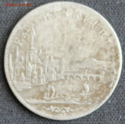 С 1РУБ. ФРАНКФУРТ 6 крейцеров 1854г. ПАНОРАМА ГОРОД до 18.6 - IMG_7305.JPG