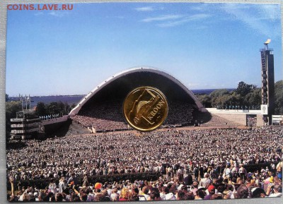 1 крона (1999) UNC 130 лет ПЕВЧЕСКОМУ ПРАЗДНИКУ - БУКЛЕТ - 1 крона 1