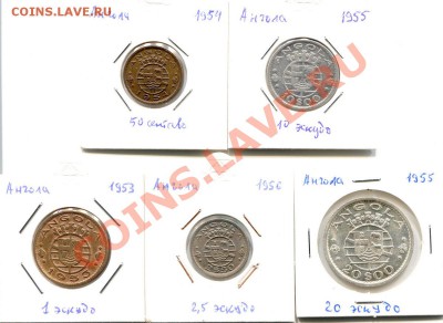 Ангола португальская, типы 1948-1950 и 1952-1960 годов - Angola-1955-1