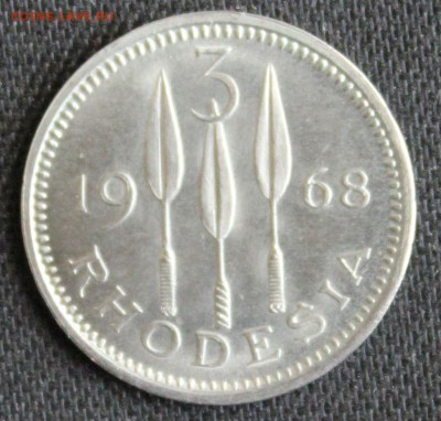 С 1 РУБ. БРИТ.РОДЕЗИЯ 3 пенса 1968г.  UNC до 18.06 КОРОТКИЙ! - IMG_7467.JPG