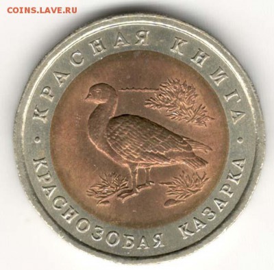 Красная Книга. 10 руб 1992. Казарка. С 200. До 22.06 - 041