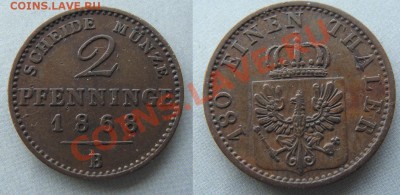 Германия Пруссия -- 2 пфеннинга 1868 В-- до 25.02.2011 - Coin651(1)