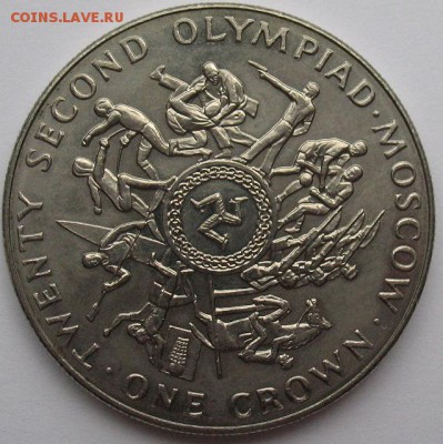 Остров Мэн 1 крона 1980 Олимпиада в Москве до 21.06.2017 - крона 1980 Москва_1.JPG