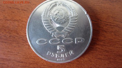 Международный год мира (шалаш), 5 руб 1987 , Лев Толстой. - IMG_2756.JPG