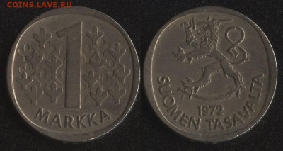 Финляндия 1 марка 1972 до 22:00мск 23.06.17 - Финляндия 1 марка 1972