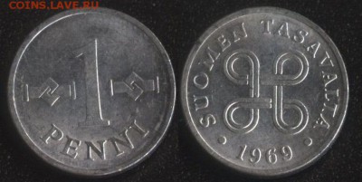 Финляндия 1 пенни 1969  до 22:00мск 23.06.17 - Финляндия 1 пенни 1969