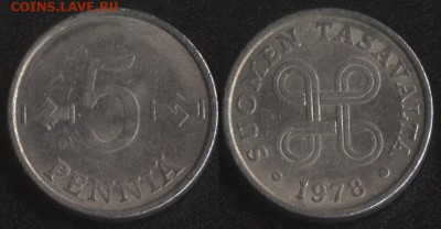 Финляндия 5 пенни 1978 до 22:00мск 23.06.17 - Финляндия 5 пенни 1978