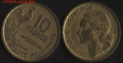 Франция 10 франков 1958 до 22:00мск 23.06.17 - Франция 10 франков 1958