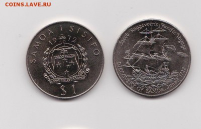 Крона Шайба Самоа и Сисифо 1 тала 1972 Парусник - s-l1600 %282%29