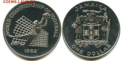 Ямайка 1$ доллар 1982 Вратарь Чемпионат Мира по футболу - jamajka_1_dollar_1982_chempionat_mira_po_futbolu