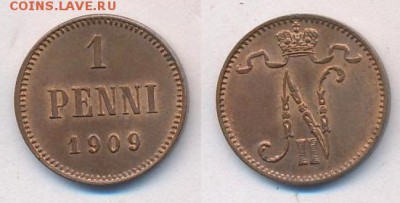 куплю 1 пенни Русская Финляндия - 1_пенни_1909