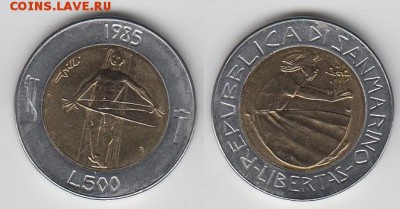 Биметалл!! Сан Марино 500 лир 1985 Борьба с наркотиками - san_marino_500_lir_1985_bimetall_khoroshaja_b