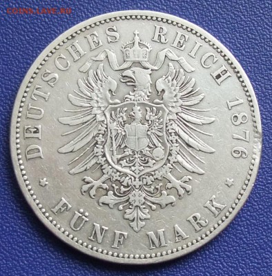 Пруссия. 5 марок 1876 А. До 25.06.17 в 21:30. - Preussen-5-1876A-.JPG