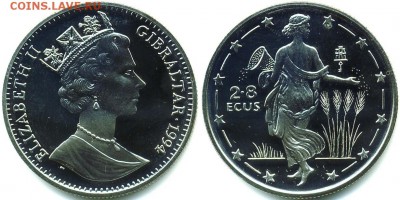 Крона Шайба Гибралтар 2.8 Экю 1994 Сеятельница - 55478f612ba0f