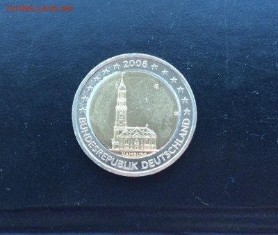 2 Евро Германия 2008 G Гамбург Церковь св. Михаила - t86DbQnNxBI