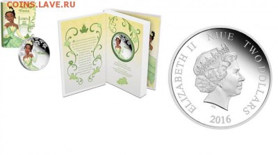 Ниуэ 2016, 2 $ Дисней,  Тиана. - 1269.750
