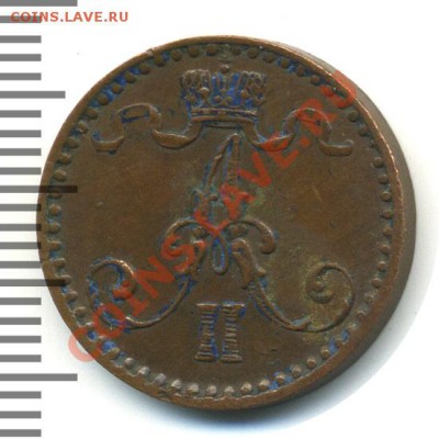 1 пенни 1866 для Финляндии - медь 1пенни,1866_1