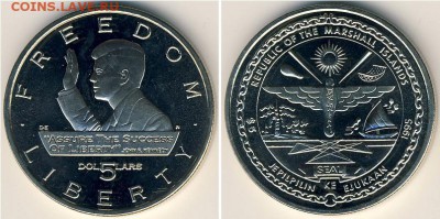 Крона Шайба Маршалловы острова 5$ долларов 1995 Кеннеди - coin-image-5_Долар-Нікель_Мідь-Маршаллові_Острови-Ii3BwcI0DjQAAAEqtkFDRaZE