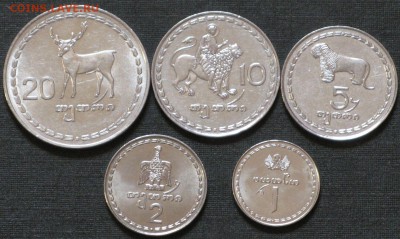 Набор монет Грузии 1,2,5,10,20 тетри 1993 unc - Набор монет Грузии 1,2,5,10,20 тетри 1993 unc