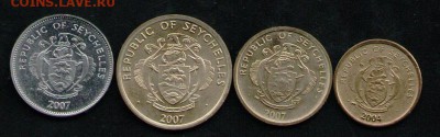 СЕЙШЕЛЫ НАБОР 1,5,10,25 ЦЕНТОВ - 4 001