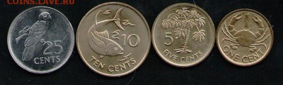СЕЙШЕЛЫ НАБОР 1,5,10,25 ЦЕНТОВ - 3 001