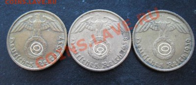 Третий рейх, набор 5 пф, 1937-39 гг, до 22.02 в 21-00 мск - рейх 5Е 37-39