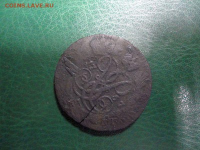 Красивый перечекан 2 копейки 1757 года - DSC03365.JPG
