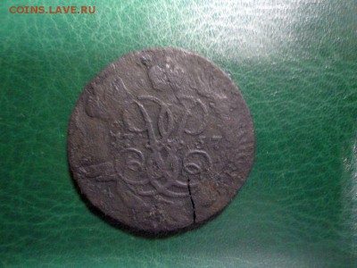 Красивый перечекан 2 копейки 1757 года - DSC03364.JPG