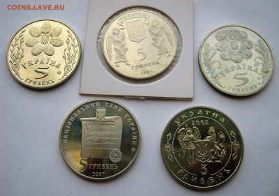УКРАИНА юбилейные 5 по 5 гривен 1999, 2002, 2003, 2004, 2007 - 002.JPG