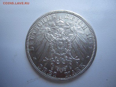 3 марки 1911 года. Бавария.  90 лет со дня рожд. Луитпольда - луитпольд 2