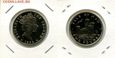 Остров Мэн, 2 фунта 1986, до 26.06.17 22-00 мск - IoM 2P 1986