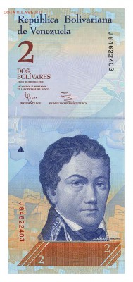 Венесуэла 2 боливара 2012 - лицо - Венесуэла_2012-2боливара_лицо