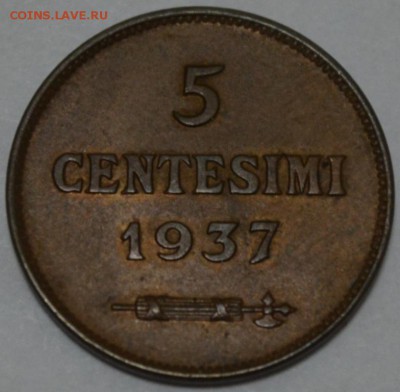 Сан Марино 5 Центезими 1937г. с 200р. 26.06.17г. 22:00 МСК - DSC_0001.JPG