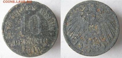 23.Ходячка Германии 1852-1943г. - 23.28. - Германия 10 пф 1919    649