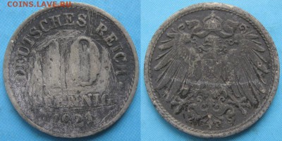 23.Ходячка Германии 1852-1943г. - 23.29. -Германия 10 пфеннигов 1921     5824
