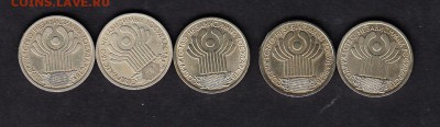 РФ 2001 Гагарин 1р  2001 СНГ  5шт - 65а