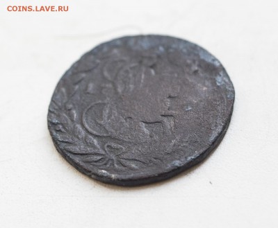 Две копейки 1764 года, перечекан, два "Георгия" - лошадь2