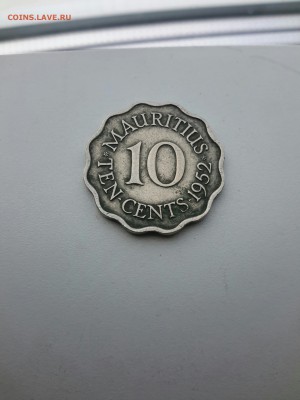 Маврикий 10 центов 1952 год Георг 6.  До 3.07     21:00 - IMG_20170627_110714411