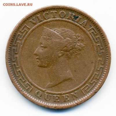 Цейлон 1 цент 1870 - аверс - Цейлон_1870-1цент_А