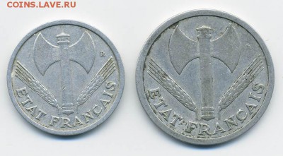 Франция франки режима Виши - Франция_Виши-франки-2шт_а