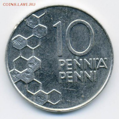 Финляндия 10 пенни 1992 - реверс - Финляндия_10пенни-1992_Р