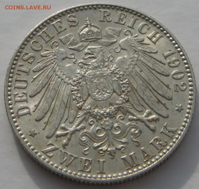 2 марки 1902 Саксония (посмертные) - реверс