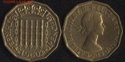 Великобритания 3 пенса 1960 до 22:00мск 08.07.17 - Великобритания 3 пенса 1960