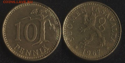 Финляндия 10 пенни 1967 №1 до 22:00мск 08.07.17 - Финляндия 10 пенни 1967 №1